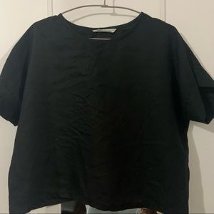 Elizabeth Suzann black linen Georgia tee, OS